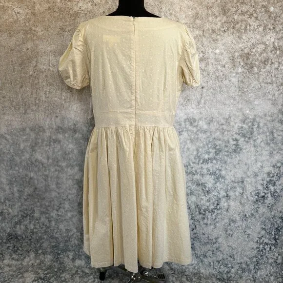 Paris Bloom Embroidered Cotton Dress - NWT XL - Picture 4 of 9